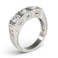 3-Stone Cluster Prong Engagement Ring