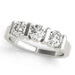 3-Stone Bar Set Round Engagement Ring