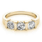 3-Stone Bar Set Round Engagement Ring