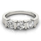 3-Stone Bar Set Round Engagement Ring