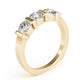 3-Stone Bar Set Round Engagement Ring
