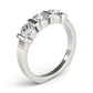3-Stone Bar Set Round Engagement Ring