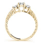 3-Stone Filigree Round Engagement Ring