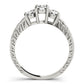 3-Stone Filigree Round Engagement Ring
