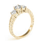 3-Stone Filigree Round Engagement Ring