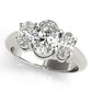 3-Stone Shared Prong Engagement Ring