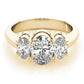 3-Stone Shared Prong Engagement Ring
