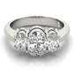 3-Stone Shared Prong Engagement Ring