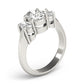 3-Stone Shared Prong Engagement Ring
