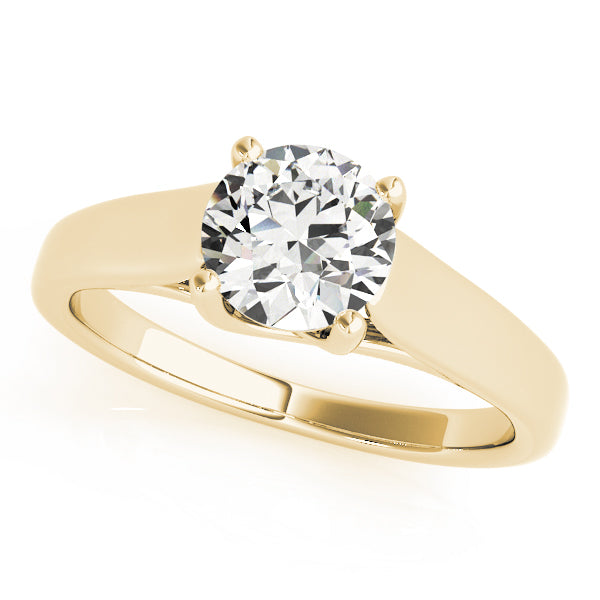 Round Trellis Solitaire Engagement Ring