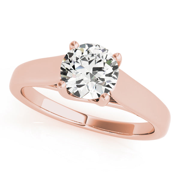 Round Trellis Solitaire Engagement Ring