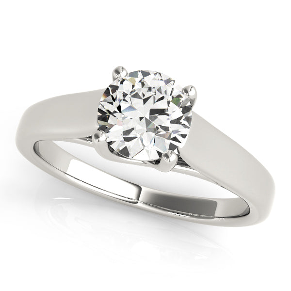 Round Trellis Solitaire Engagement Ring