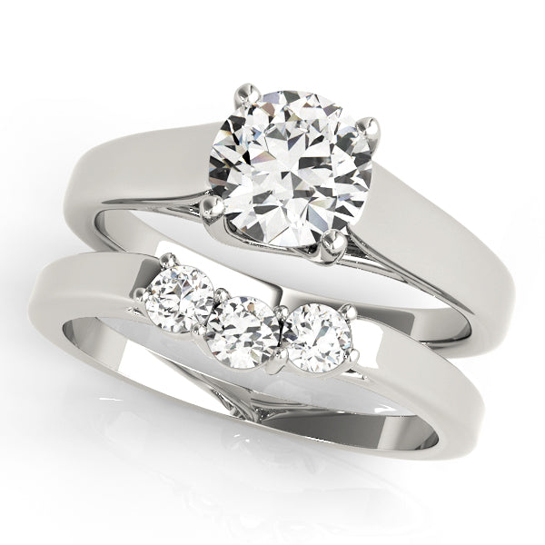 Round Trellis Solitaire Engagement Ring