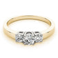 3-Stone Round Prong Set Engagement Rings