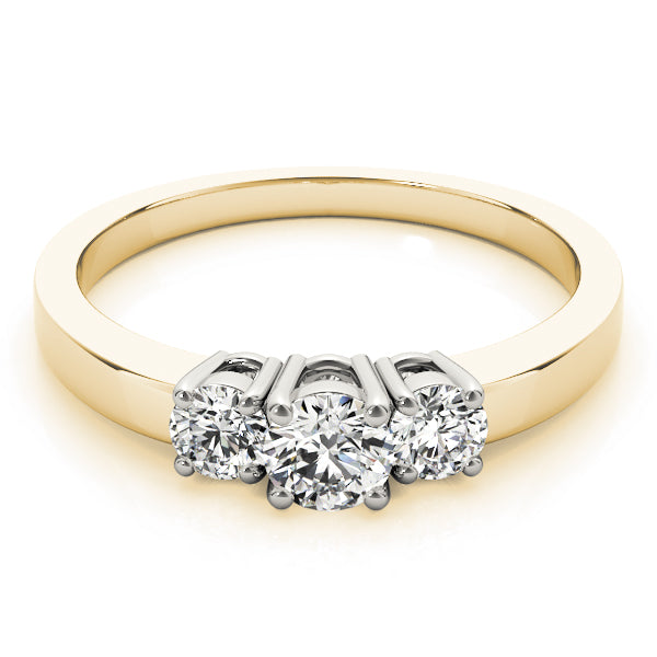 3-Stone Round Prong Set Engagement Rings