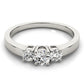 3-Stone Round Prong Set Engagement Rings