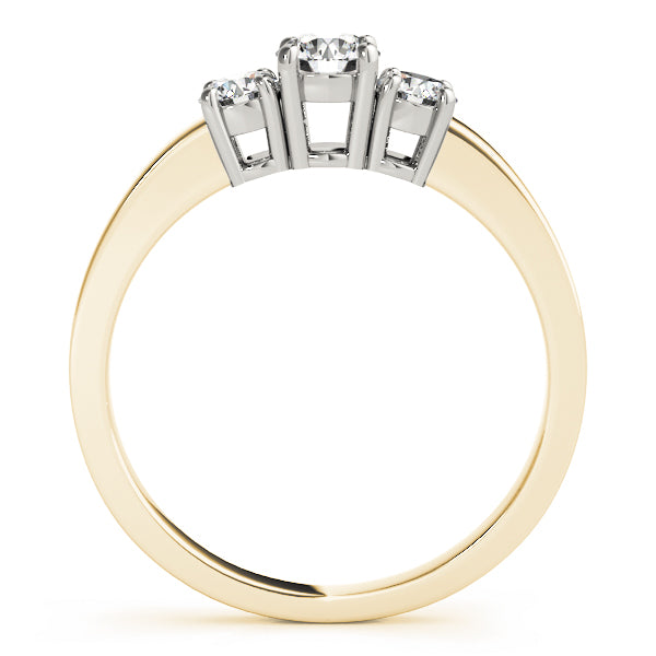 3-Stone Round Prong Set Engagement Rings