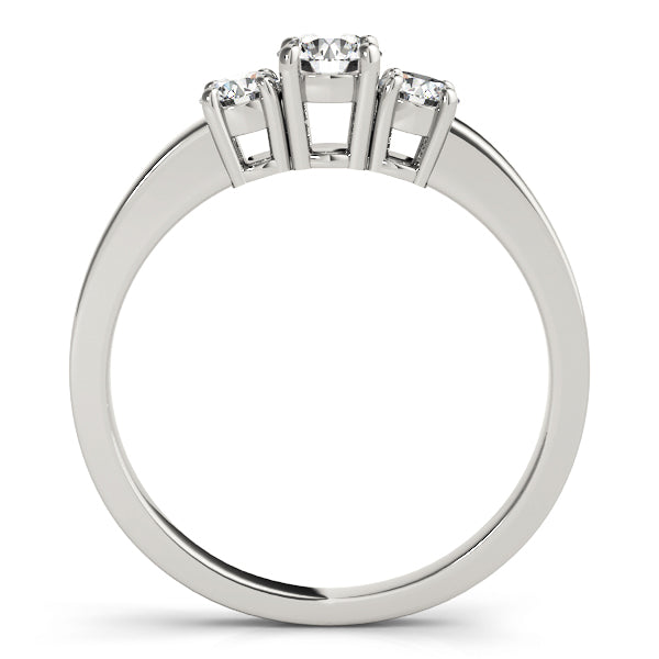 3-Stone Round Prong Set Engagement Rings