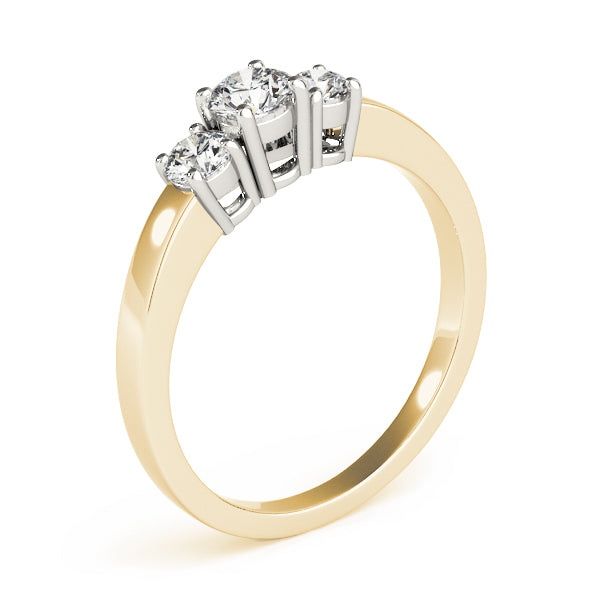 3-Stone Round Prong Set Engagement Rings