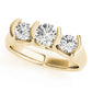 3-Stone Half Bezel Set Engagement Ring