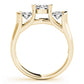 3-Stone Half Bezel Set Engagement Ring