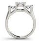 3-Stone Half Bezel Set Engagement Ring