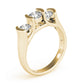 3-Stone Half Bezel Set Engagement Ring