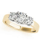 3-Stone Double Prong Engagement Ring