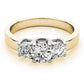 3-Stone Double Prong Engagement Ring