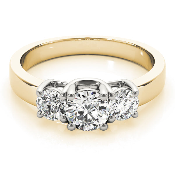 3-Stone Double Prong Engagement Ring