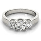 3-Stone Double Prong Engagement Ring