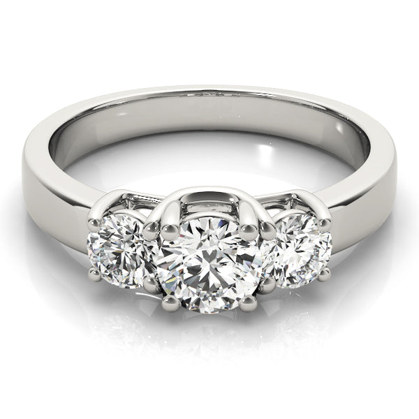 3-Stone Double Prong Engagement Ring