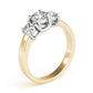 3-Stone Double Prong Engagement Ring