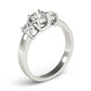 3-Stone Double Prong Engagement Ring