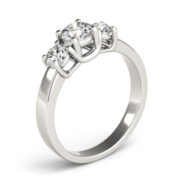 3-Stone Double Prong Engagement Ring