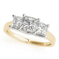 3-Stone Trellis Princess Cut Engagement Ring