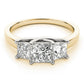 3-Stone Trellis Princess Cut Engagement Ring