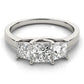3-Stone Trellis Princess Cut Engagement Ring