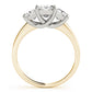 3-Stone Trellis Princess Cut Engagement Ring