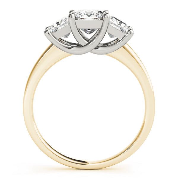 3-Stone Trellis Princess Cut Engagement Ring