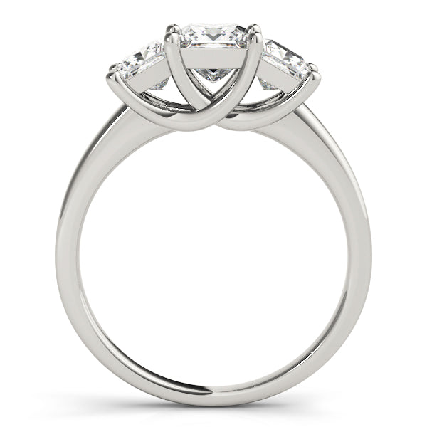 3-Stone Trellis Princess Cut Engagement Ring