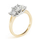 3-Stone Trellis Princess Cut Engagement Ring