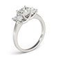 3-Stone Trellis Princess Cut Engagement Ring
