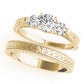 3-Stone Round Filigree Engagement Ring
