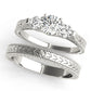 3-Stone Round Filigree Engagement Ring
