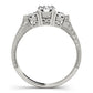 3-Stone Round Filigree Engagement Ring