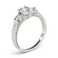 3-Stone Round Filigree Engagement Ring
