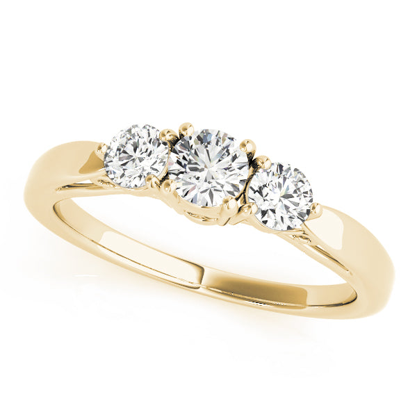 3-Stone Prong Set Engagement Rings