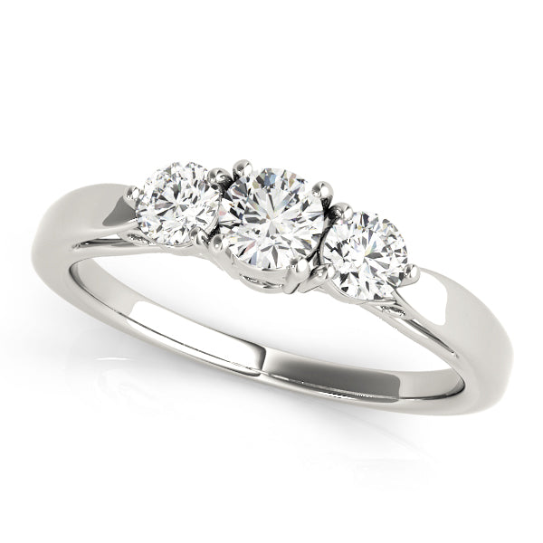 3-Stone Prong Set Engagement Rings