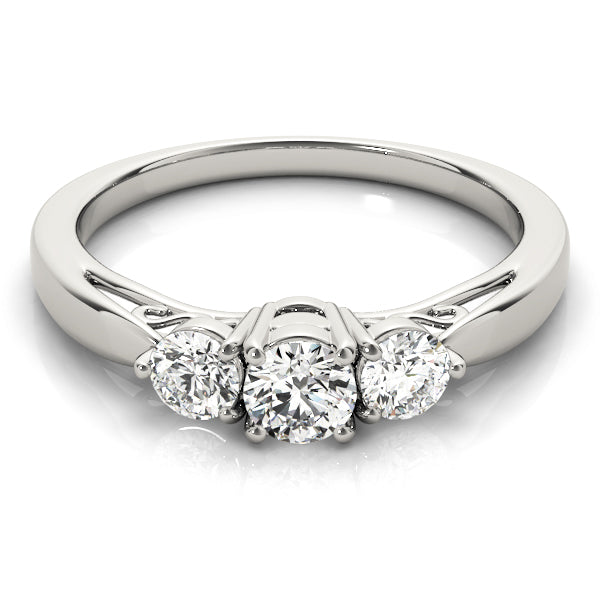 3-Stone Prong Set Engagement Rings